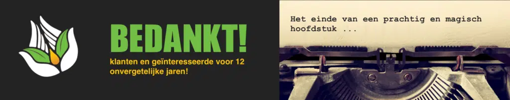 Bedankt voor 12 onvergetelijke jaren